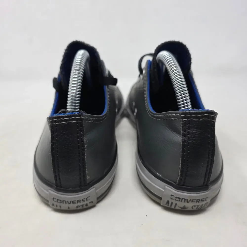 Converse Chuck Taylor All Star Low Black Blue Stitch Youth 4